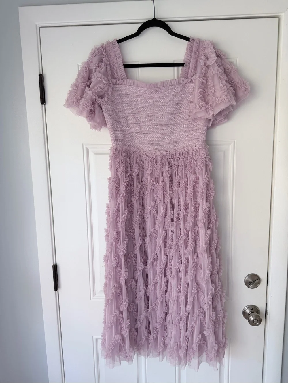 IVY CITY CO. CLOUD NINE SIZE L purple lilac tulle‎ midi